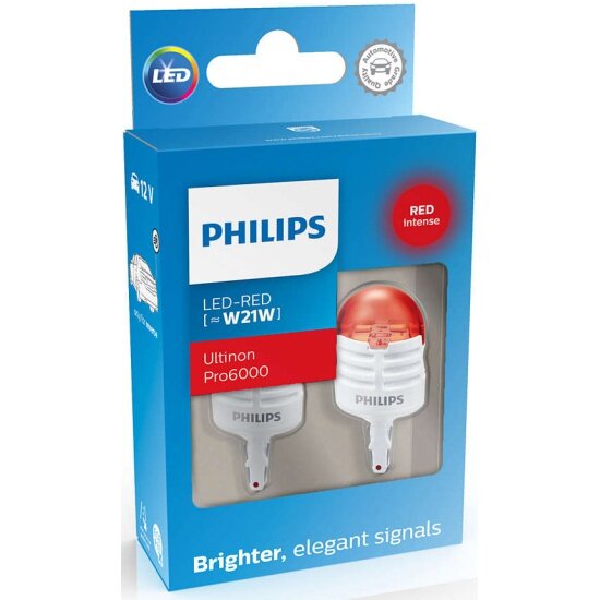   PHILIPS W21W (W3*16d) LED Red Ultinon Pro6000 75 12V, 2