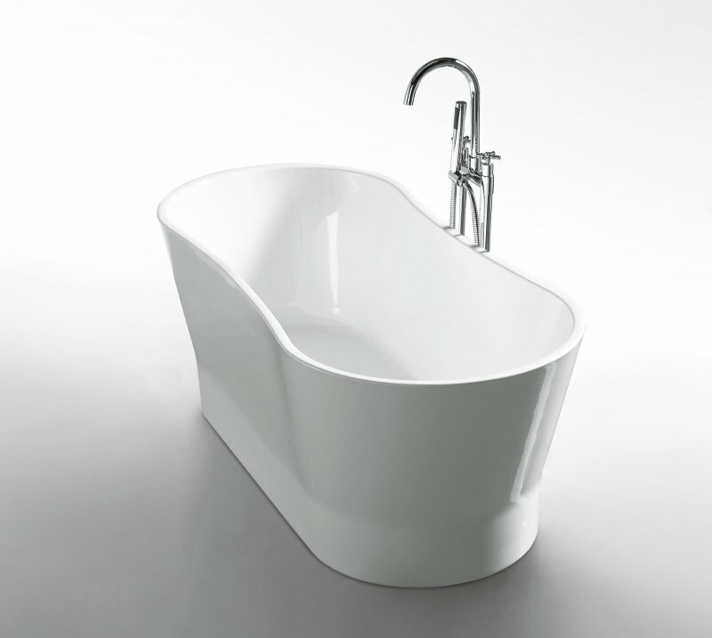 BelBagno Ванна акриловая отдельностоящая Belbagno BB406 165x73