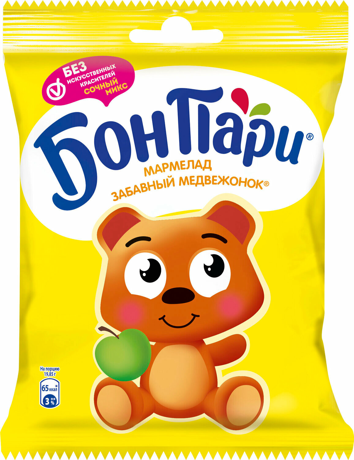 Мармелад жевательный фигурный со вкусом фруктов Забавный медвежонок и Ко ТМ Бон Пари