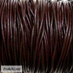 Кожаный шнур 0000359 коричневый 1.5 мм, цена за 4 м.