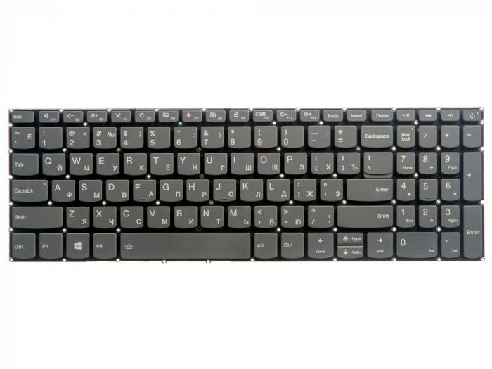 Клавиатура для ноутбука Lenovo IdeaPad 320-15ABR, 320-15IAP, 320-15AST, 320-15IKB, 320-15ISK, 330-15ARR, 330-15AST черная с подсветкой