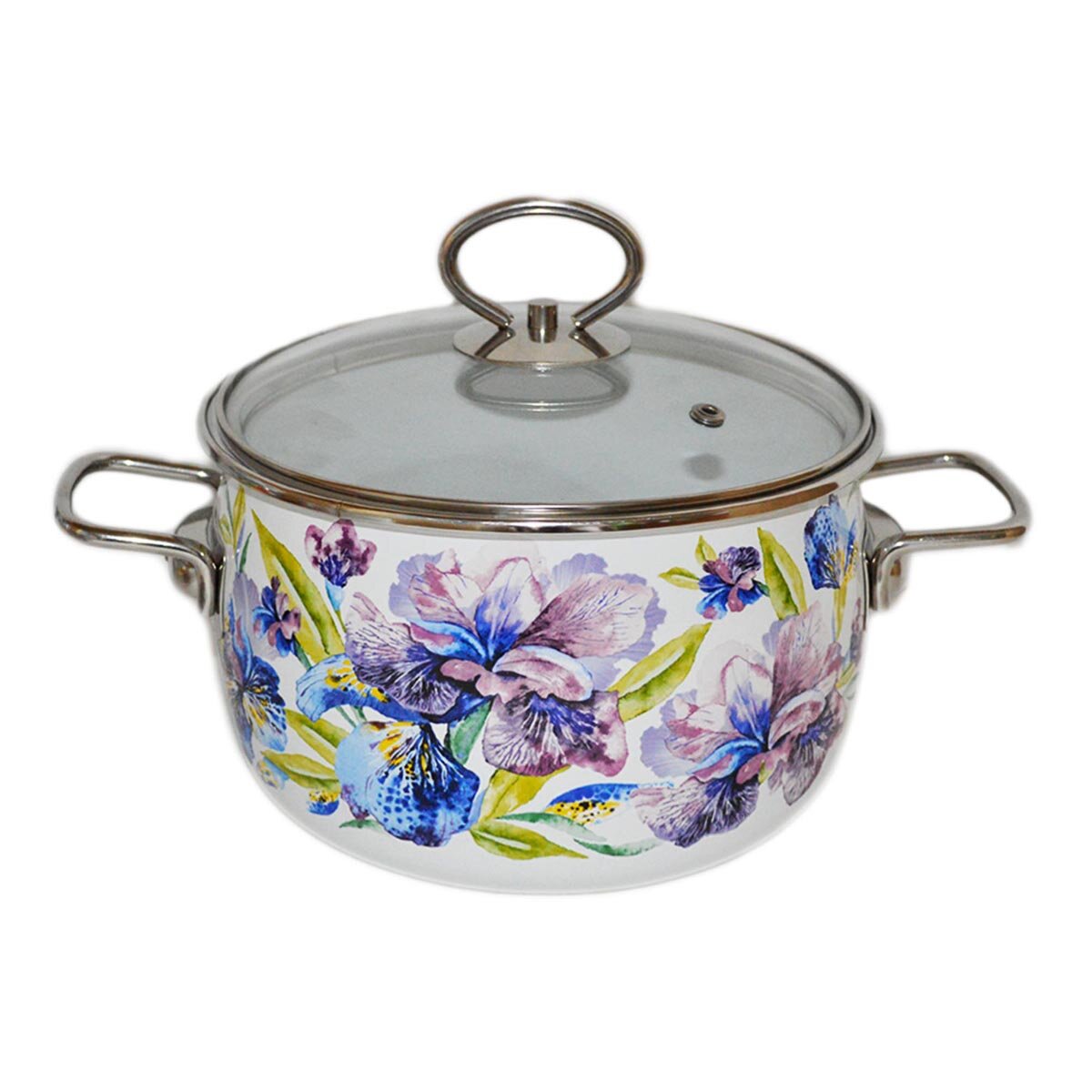 фото Кастрюля эмалированная Vitross Iris с крышкой, 4 л