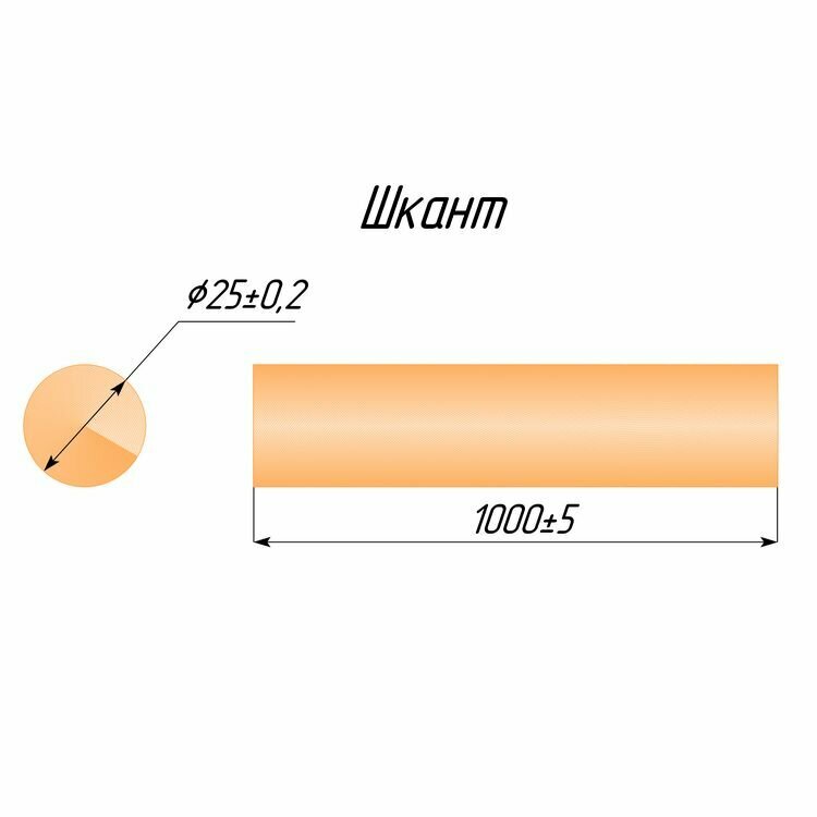 Шкант-нагель из берёзы, D 25 мм L 1000 мм (5 шт/уп) - фотография № 2