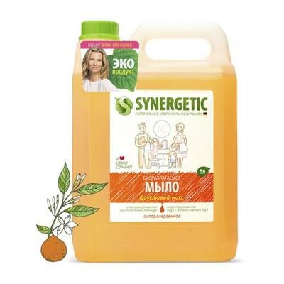 Жидкое мыло "Synergetic" Фруктовый микс, 5 л Synergetic 3393349 .