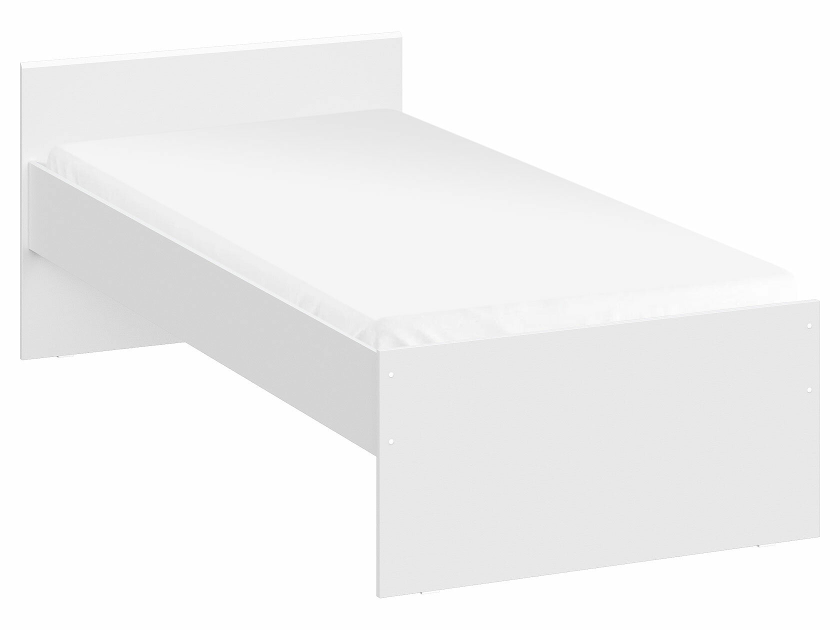 Односпальная кровать СВ-Мебель Токио Белый текстурный С анатомическим основанием Без выкатной секции и ящиков