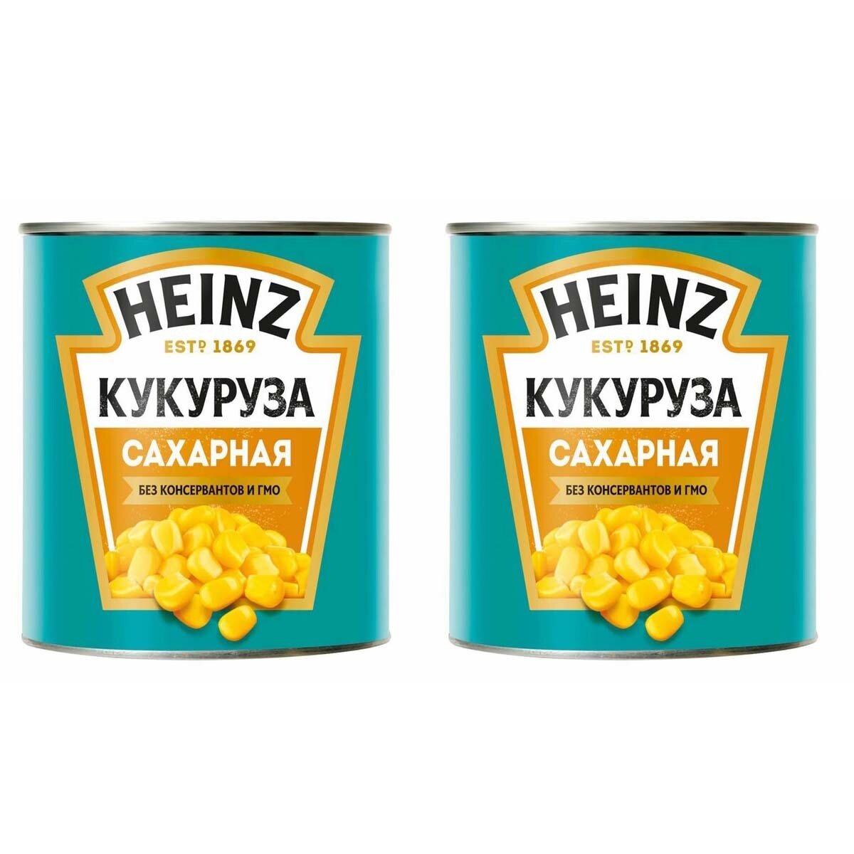 Кукуруза сахарная консервированная Heinz 2 шт по 340 гр - фотография № 1