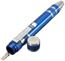 Карманная отвертка в виде ручки 8 in 1 Precision Pocket Screwdriver, Синий