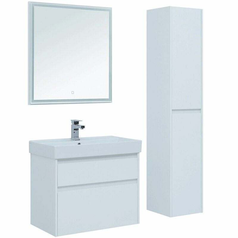 Комплект мебели для ванной Aquanet Nova Lite 75 242903 подвесной Белый - фотография № 10