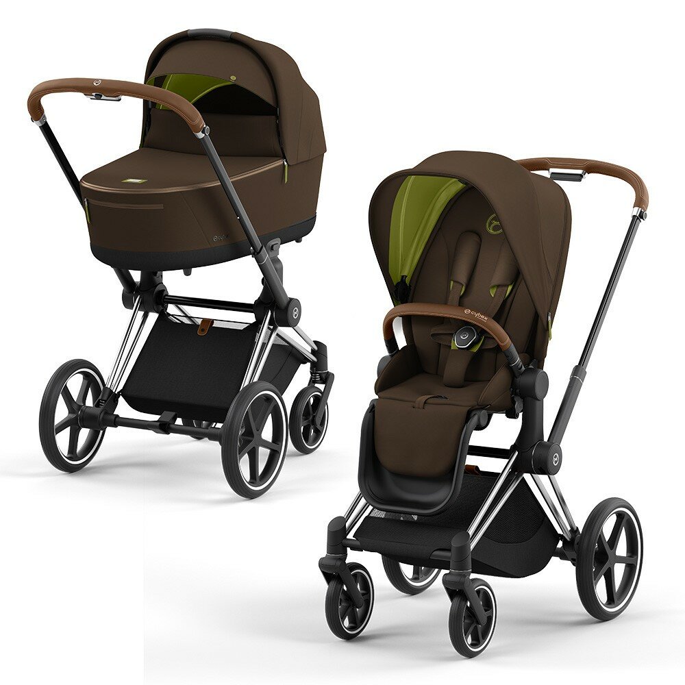 Универсальная коляска Cybex Priam IV 2 в 1, khaki green, цвет шасси: Chrome/Brown