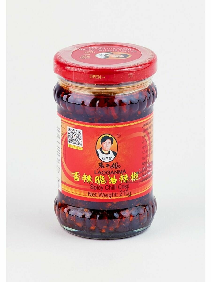 фото Острый соус с хрустящим перцем чили 210г/ Китай