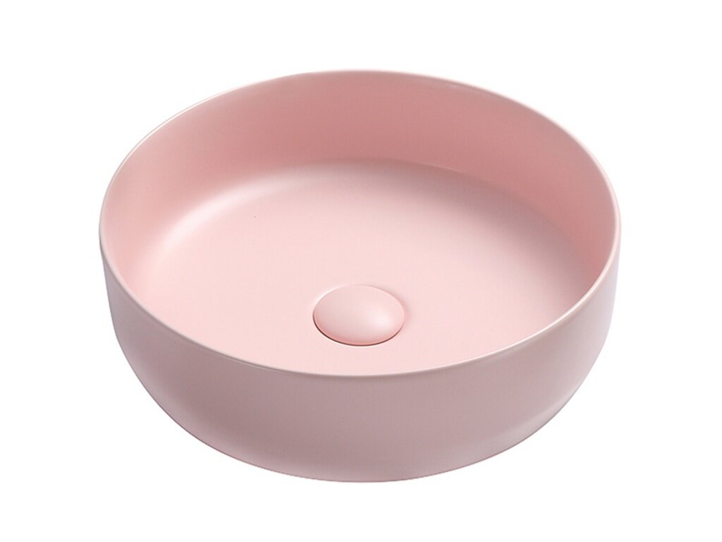 Ceramica Nova Умывальник чаша накладная круглая (цвет Розовый Матовый) Element 390*390*120мм