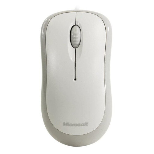 Мышь Microsoft Basic, оптическая, проводная, USB, белый [p58-00060]