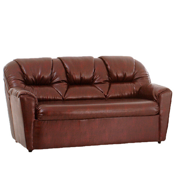 Диван Фабрикант Офисный трехместный диван бизон коричневый