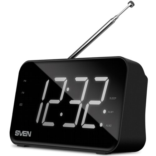 Радиоприемник Sven SRP-100 мощность 2 Вт (RMS) FM LED-дисплей встроенные часы и будильник встроенный аккумулятор