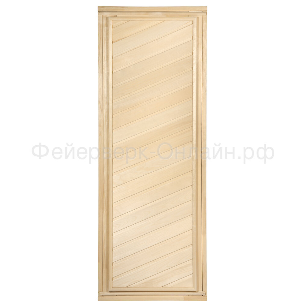 фото Дверь Банные Штучки Из сосны, глухая, диагональная, 1,9х0,7 м