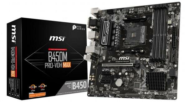 Материнская плата MSI B450M PRO-VDH MAX