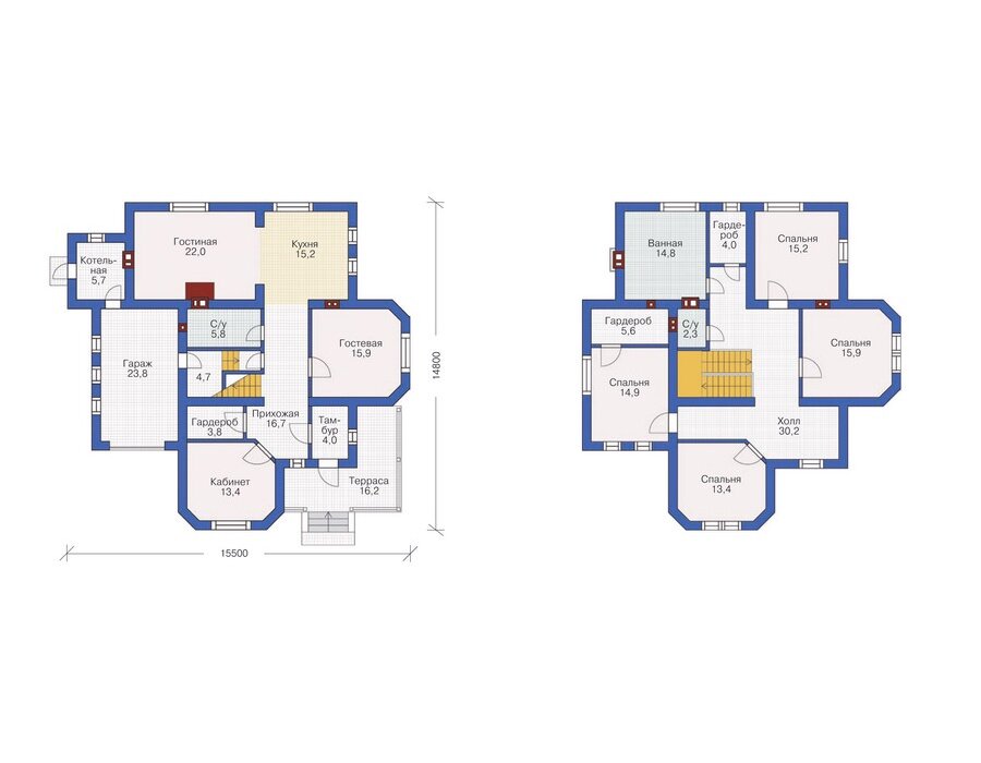 Проект дома Plans-53-38 (249 кв.м, газобетон 400мм) - фотография № 2