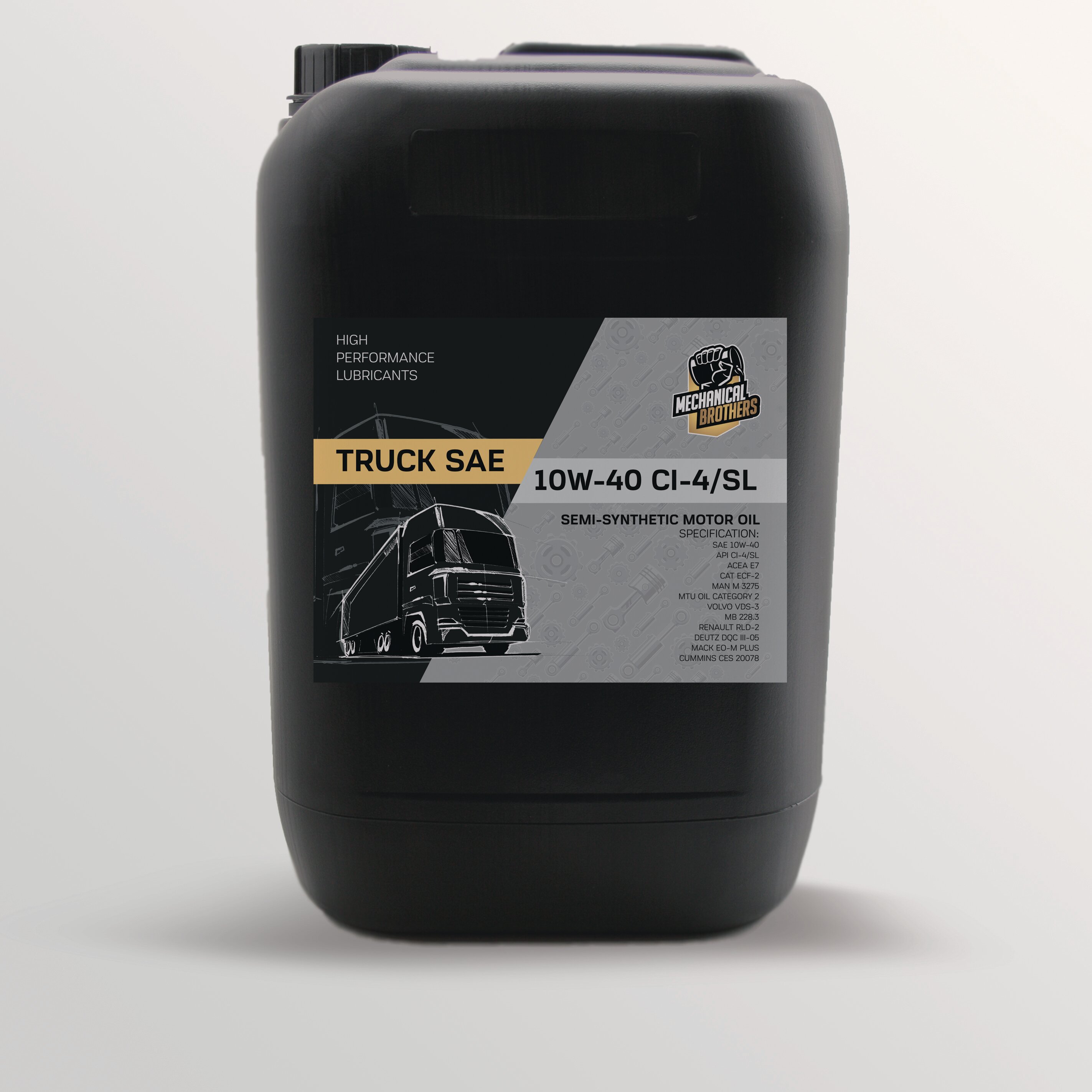 Моторное масло MECHANICAL BROTHERS TRUCK 10W-40 CI-4/SL Полусинтетическое 10л