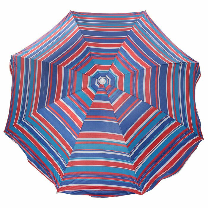 Зонт пляжный «Модерн» с серебряным покрытием, d=180 cм, h=195 см, микс - фотография № 6
