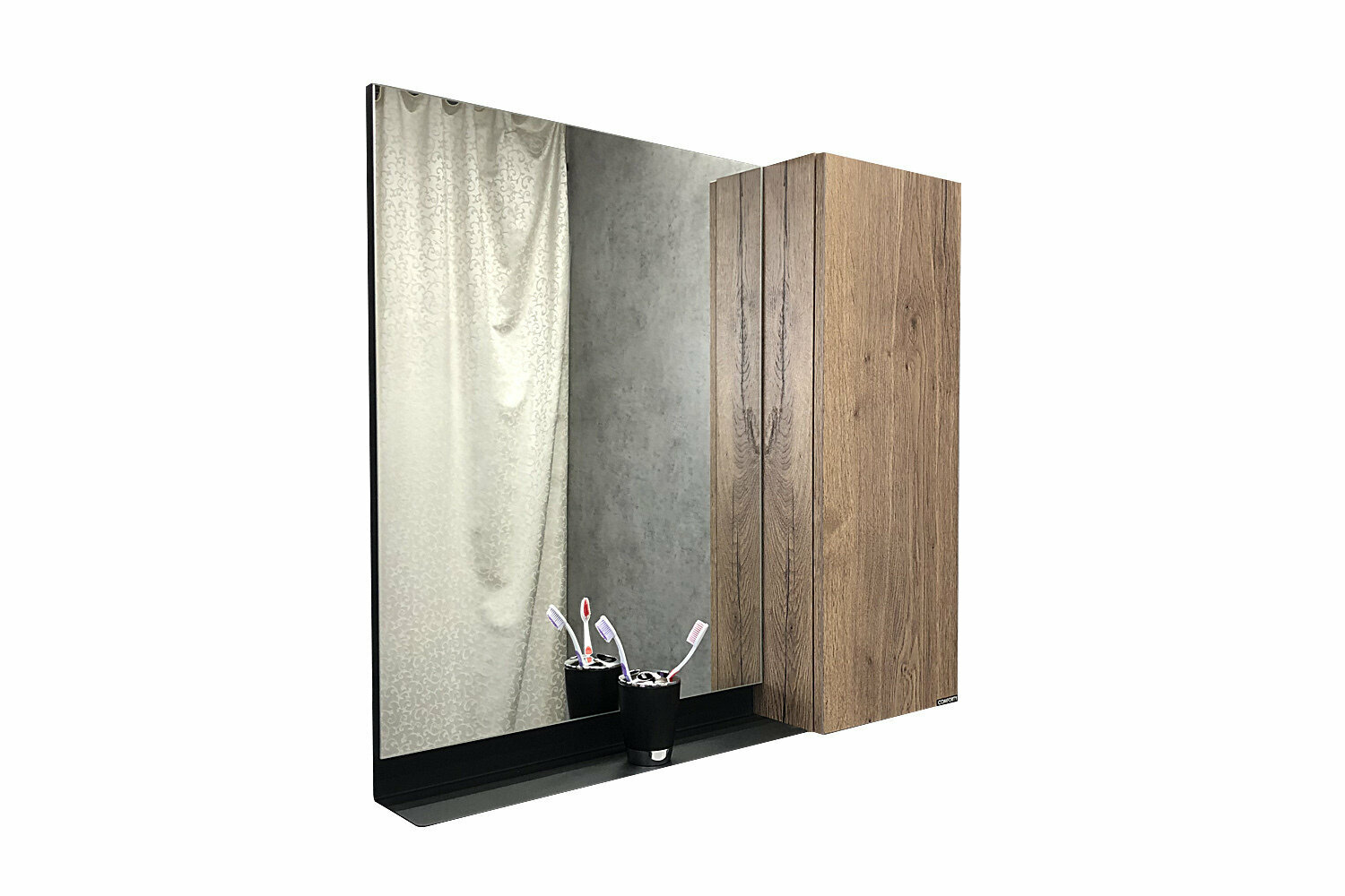 фото Comforty Зеркало-шкаф Кёльн-90 дуб темный