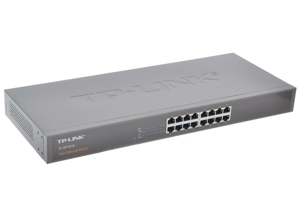 Коммутатор TP-LINK TL-SF1016 16-портовый 10/100 Мбит/с монтируемый в стойку коммутатор