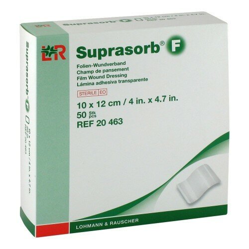 Пленка Супрасорб Ф прозрачная стерильная повязка защищает рану от вторичной инфекции 10х12см, 20463 (5 штук в упаковке)