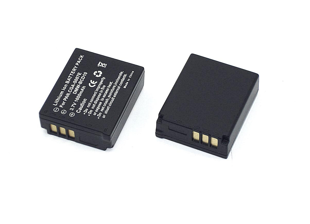 Аккумуляторная батарея (аккумулятор) CGA-S007 для Panasonic Lumix DMC-TZ1 DMC-TZ2 DMC-TZ3 DMC-TZ4 DMC-TZ5