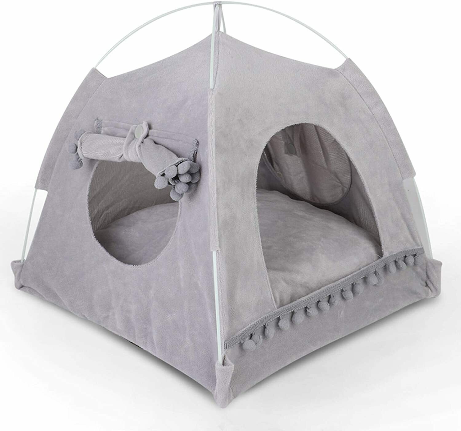 Лежанка-палатка для кошек Snewvie (серый цвет, 48*48*49см) - фотография № 1