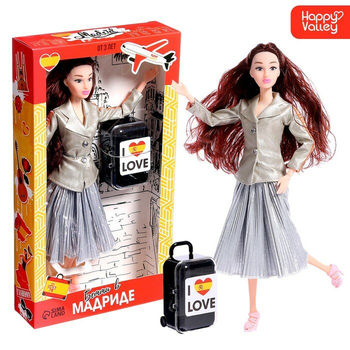 Happy Valley Кукла-модель «Бэтти в Мадриде» с аксессуарами, серия Вокруг света