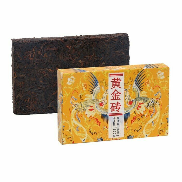Китайский выдержанный чай "Шу Пуэр Huangjin zhuan", 250 г - фотография № 1