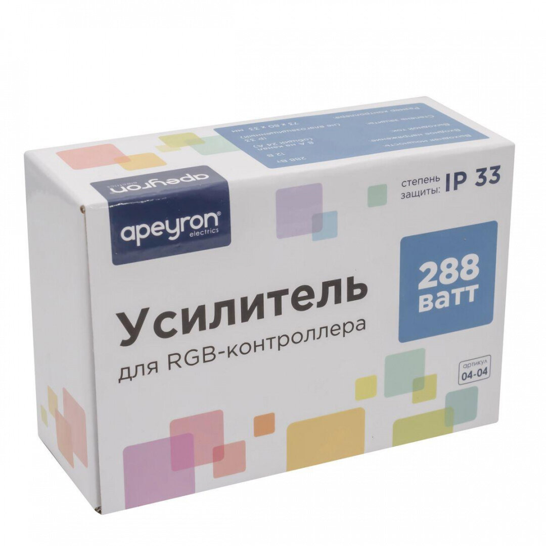 Apeyron Усилитель RGB Apeyron 12/24V 04-04(288) - фотография № 4