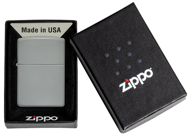 Зажигалка ZIPPO Classic с покрытием Flat Grey арт. 49452 - фотография № 4