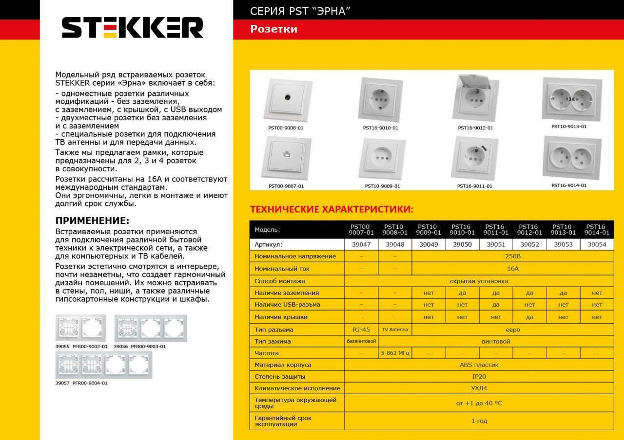 Feron Рамка 3-постовая Feron Stekker Эрна белая PFR00900301 39056 - фотография № 2