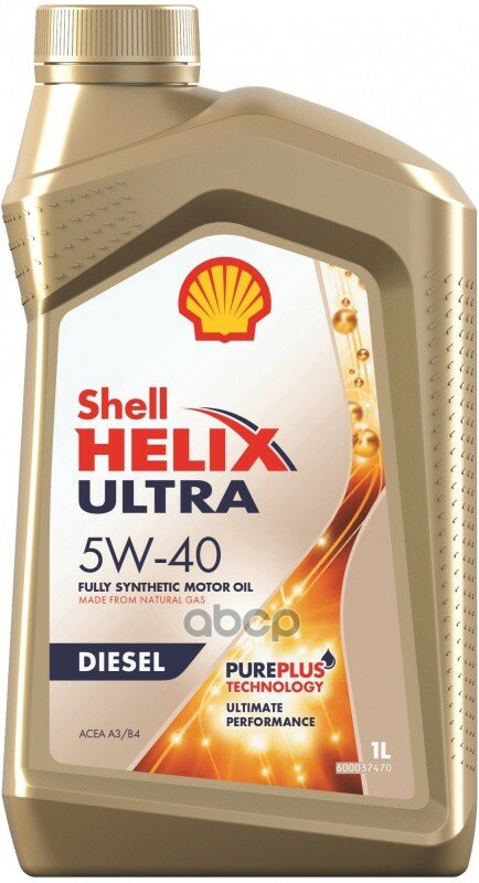 Shell Shell 5W40 (1L) Helix Diesel Ultra_масло Мот.!Acea A3/B3/B4,Api Cf,Mb 229.5/226.5,Vw 505.00,Rn0710