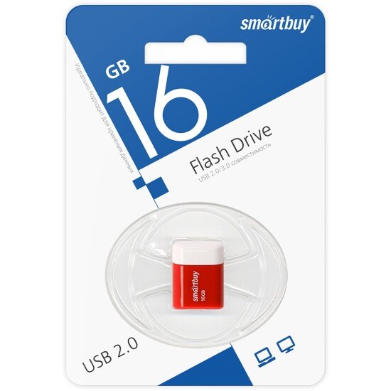 USB флешка SMARTBUY 16Gb Lara red USB 2.0