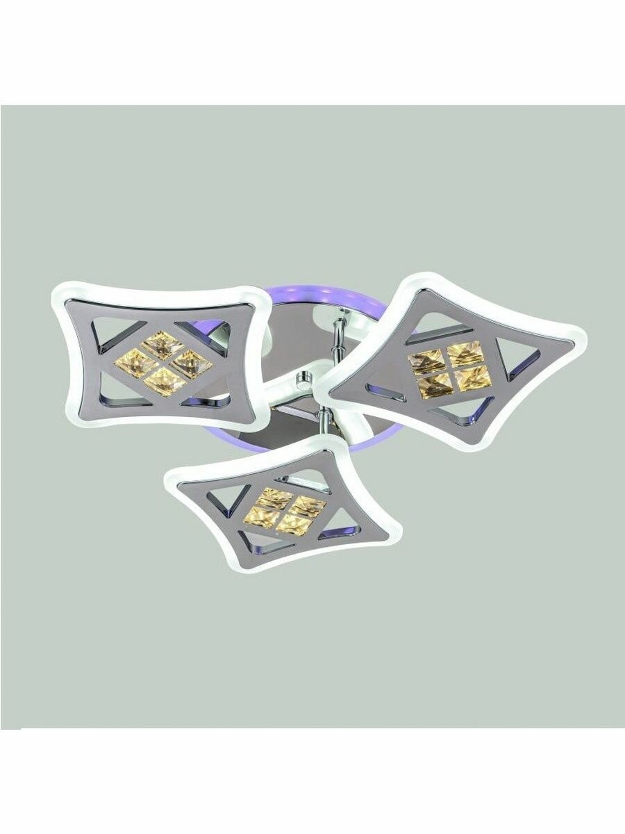 фото Люстра светодиодная ЭкономСвет 50556/3CR RGB Цветовая температура: 3000-6000К Световой поток: 8640Лм