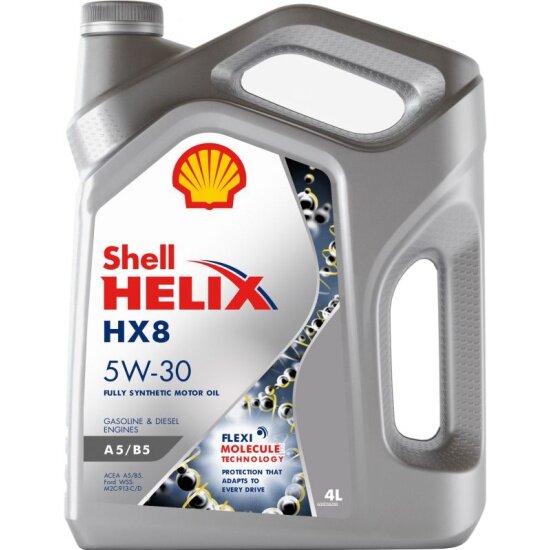 Моторное масло SHELL Helix HX8 A5/B5 5W-30 синтетическое 4 л