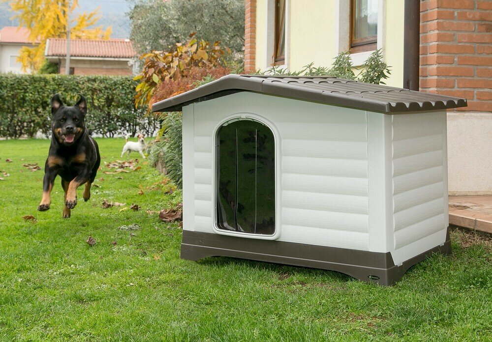 Пластиковая будка для собак DOGVILLA 110, разборная 111х84х79 см - фотография № 3