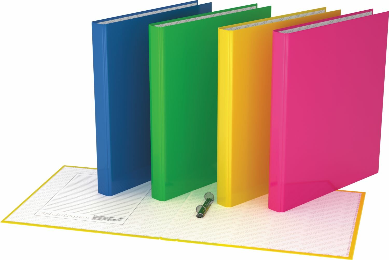 фото Папка на 2 кольца/ламин 24/16/О ERICH KRAUSE "Neon" желт 39058 310255