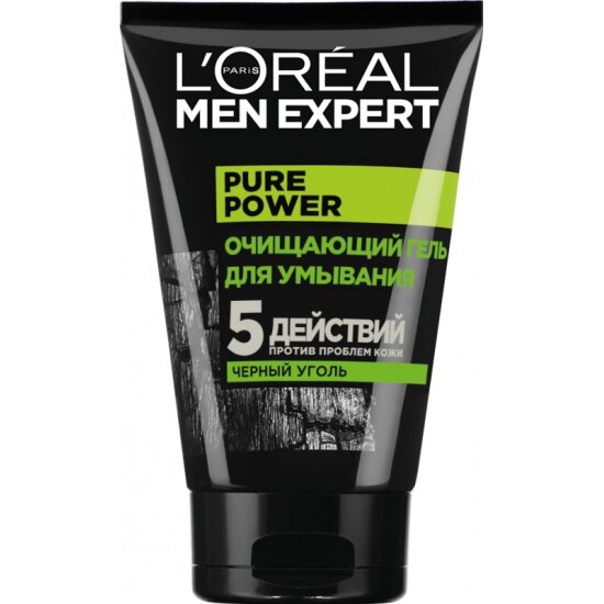 Гель для умывания L'oreal Paris Men Expert 5 действий против проблем кожи, 100 мл