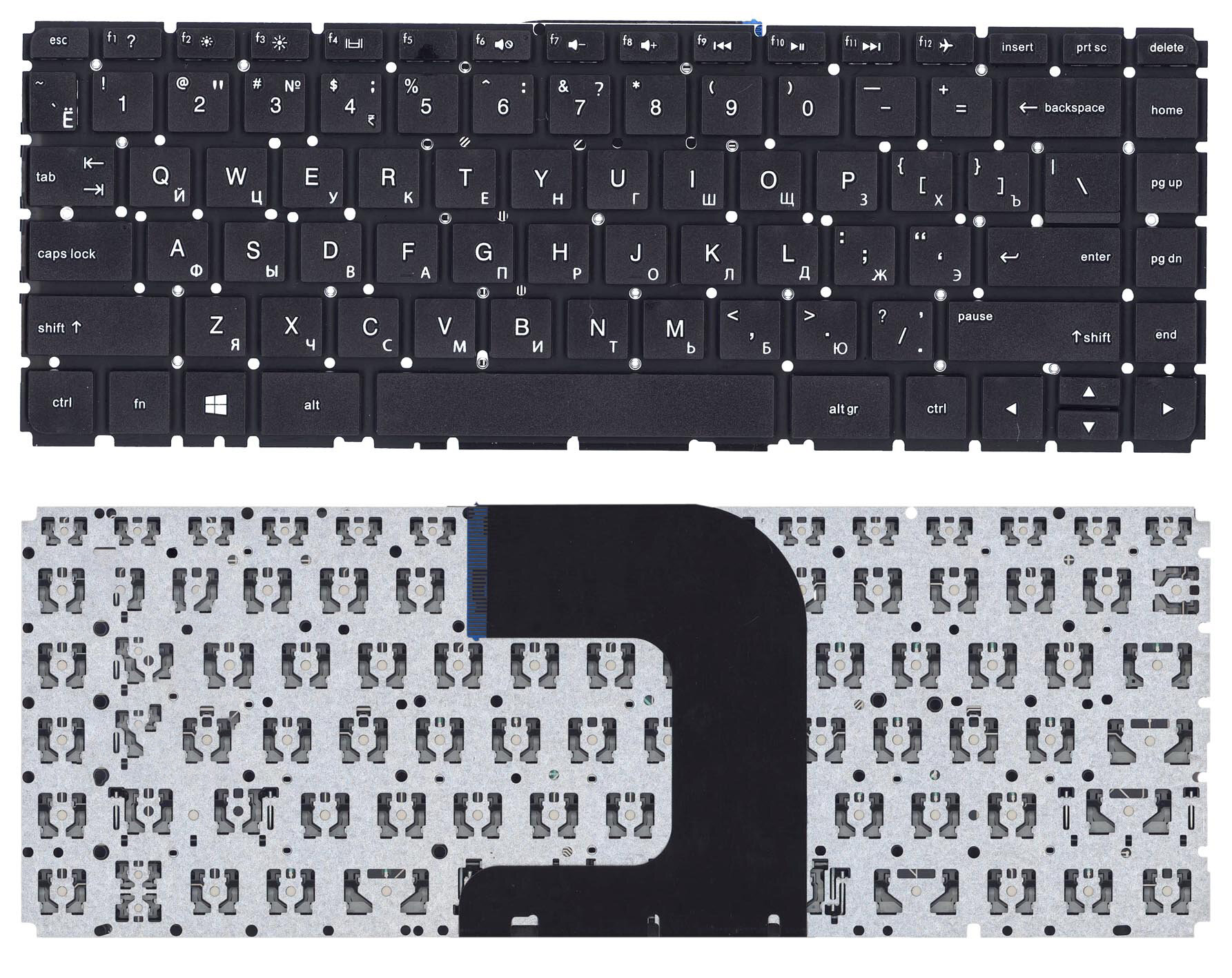 Клавиатура для ноутбука HP Pavilion 14-ac, черная, без рамки