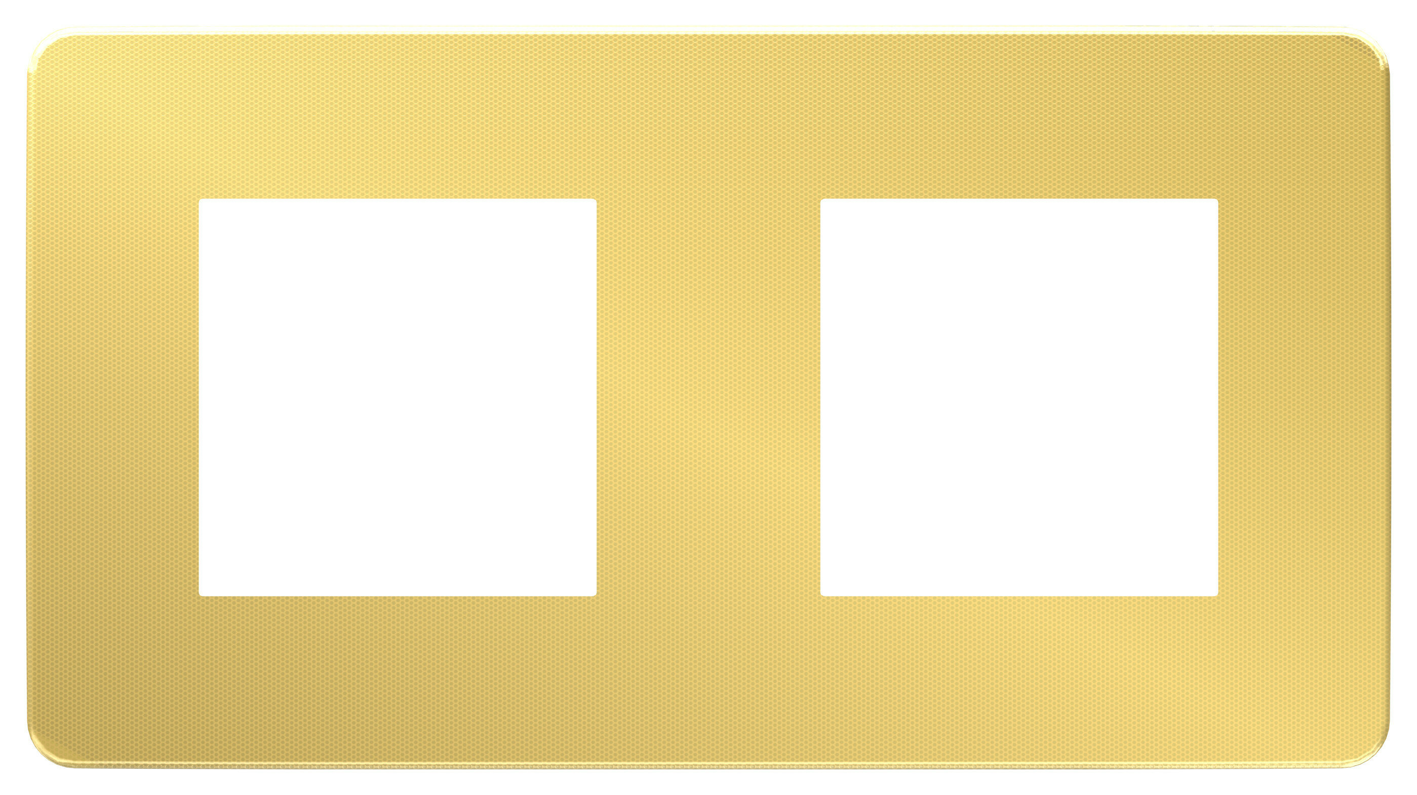 Рамка 2м универсал Unica Studio Metal золото/белый встроенный монтаж (Schneider Electric), арт. NU280459