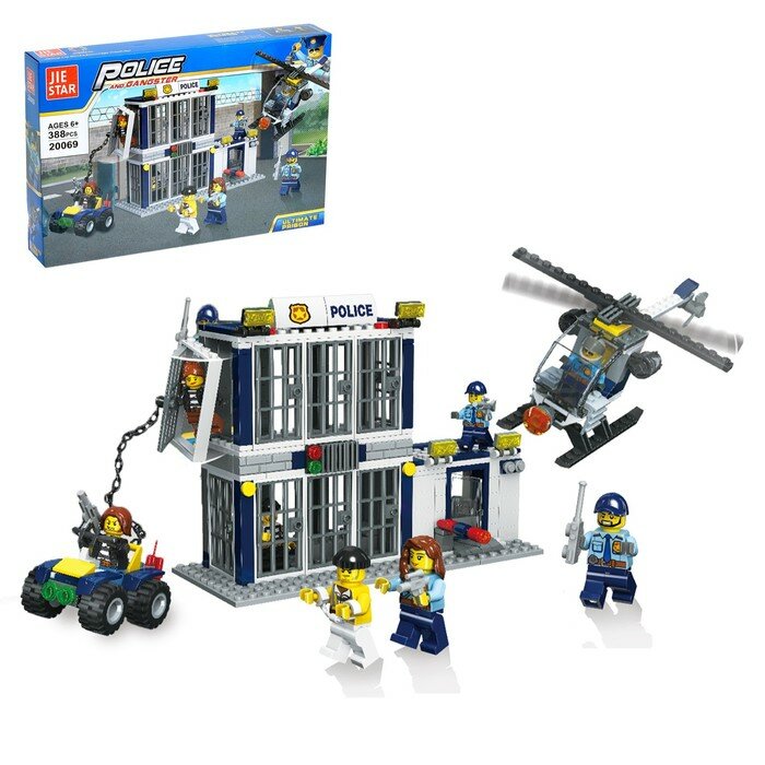 JIE STAR Конструктор Полиция «Полицейский участок», 388 деталей