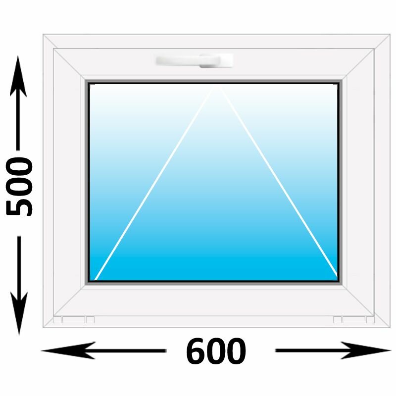 Пластиковое окно Veka WHS фрамуга 600x500 (ширина Х высота) (600Х500)