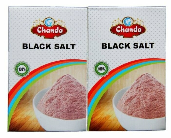 Чёрная соль гималайская Чанда (Himalayan Black Salt Chanda) 2 кор. по 200 гр. 2 коробки