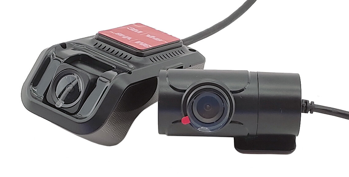 Видеорегистратор Canbox X019-DUAL с 2 камерами (с функцией парковки) подключения к магнитолам по USB (ADAS) Full HD 1080P и 720P