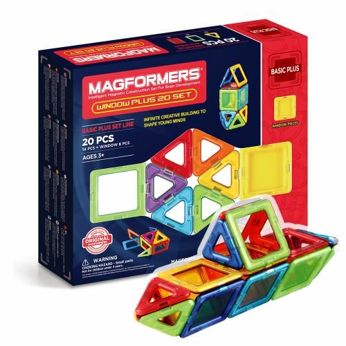 Магнитный конструктор MAGFORMERS 715001 Window Plus Set 20 set