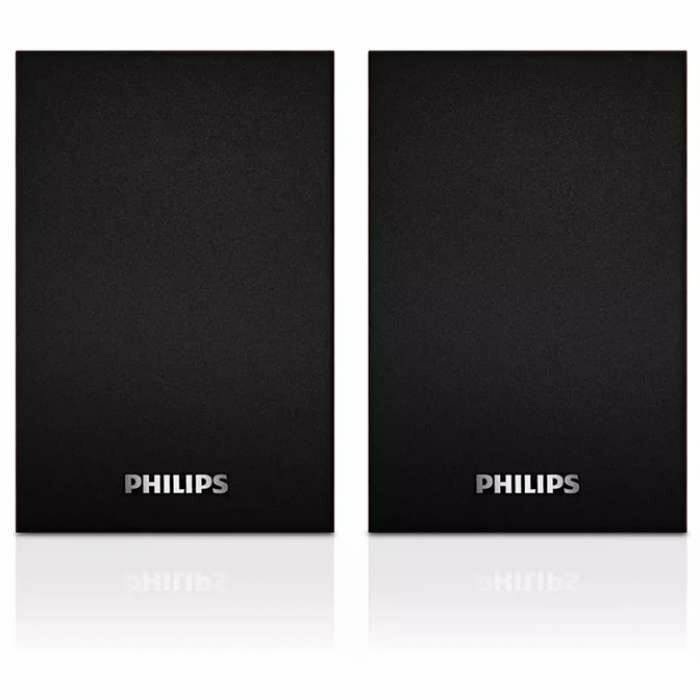 Колонки Philips Speaker SPA20 3Вт(1,5 Вт x 2) Усилитель класса AB, 75 Гц-20 кГц, 85 дБ, Black