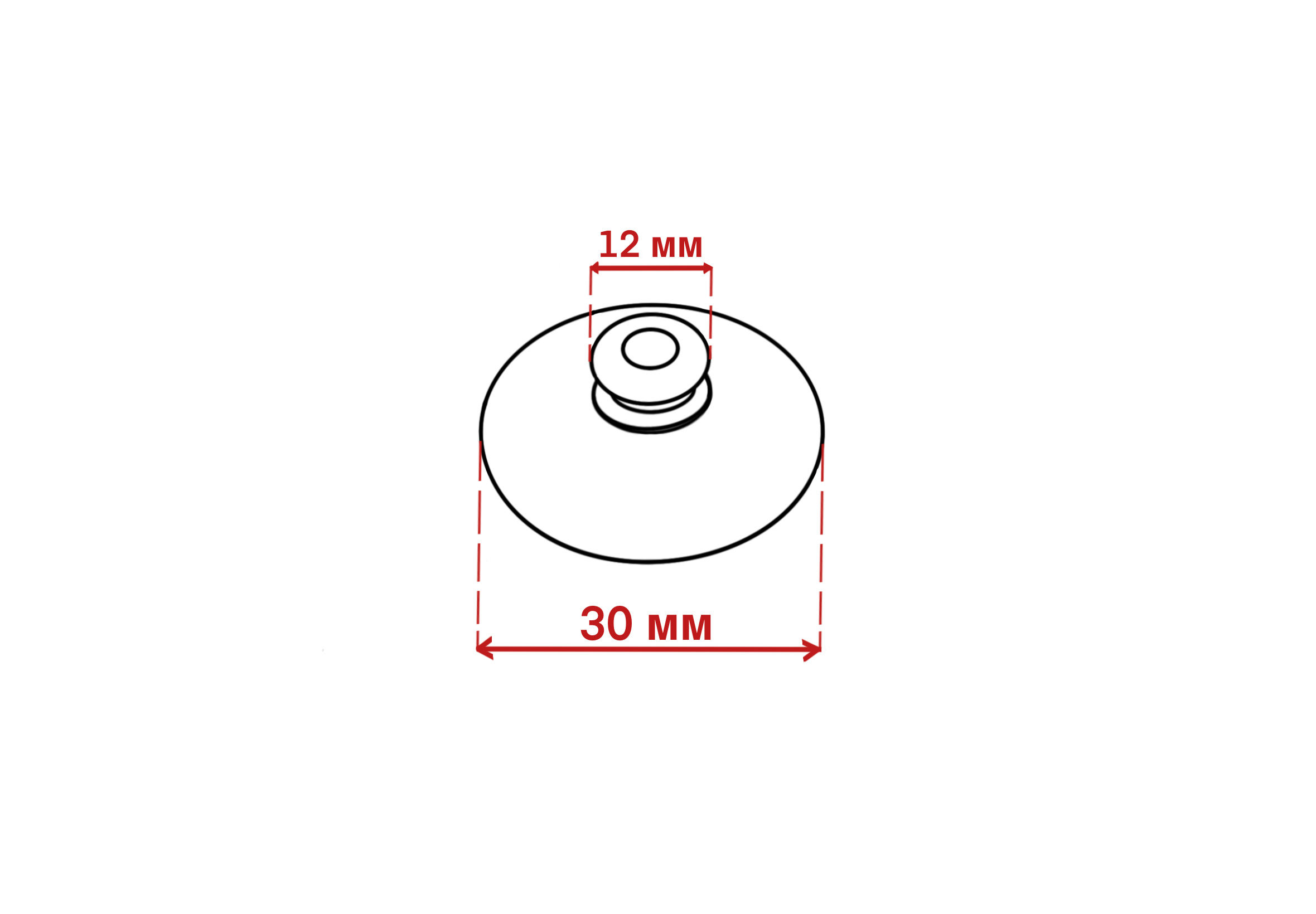 Присоска силиконовая универсальная SC-30 диаметр 3  3 уки