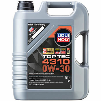 2362 LIQUI MOLY Top Tec 4310 0W-30 - 5 л. - Масло моторное